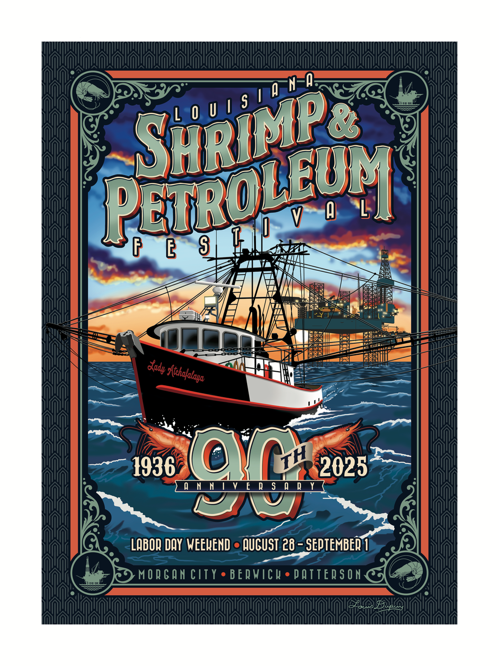 2025 Festival Poster - Signed & Numbered — Louisiana Shrimp and